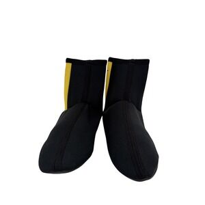 Spoke Neoprene Cycling Shoe Covers Black Yellow Thermal Overshoes Size Medium